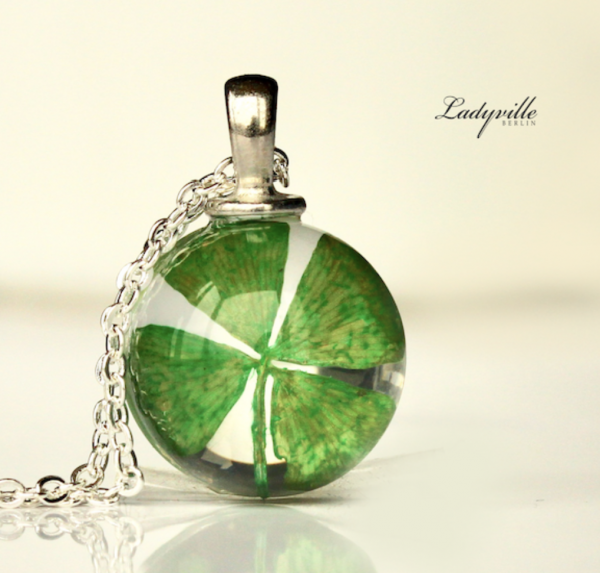 Kette vierblättriges Kleeblatt als Glücksbringer Ladyville